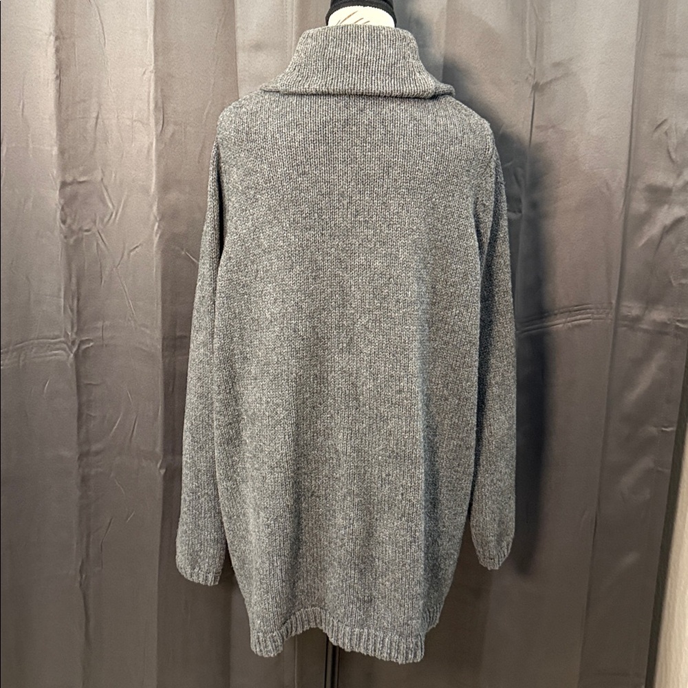 Lands' End Women's Gray Cardigan Sweater - Picture 5 of 10